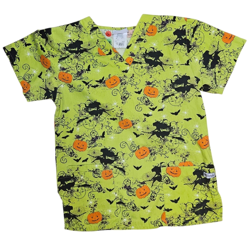 Halloween Scrub Top